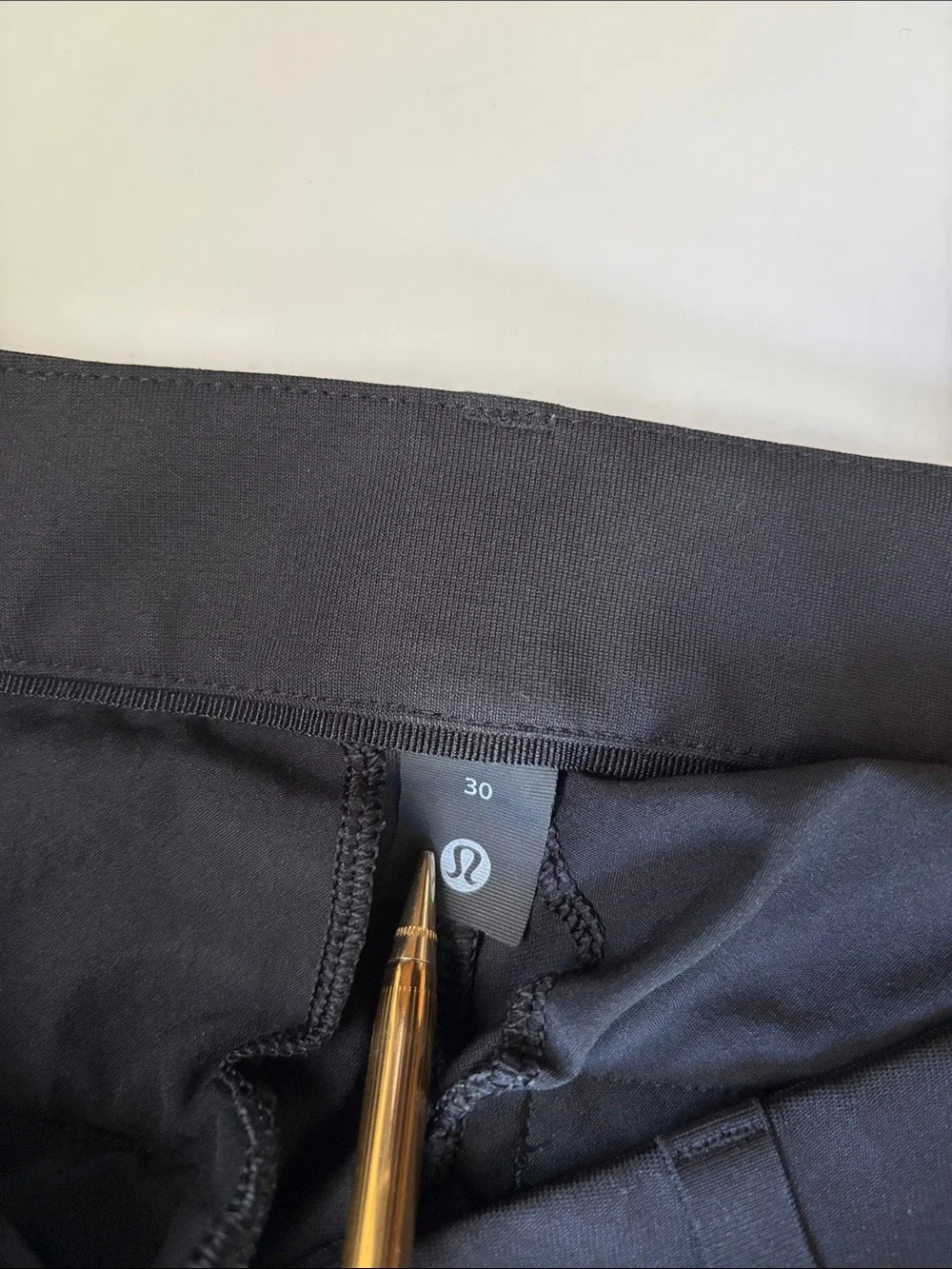 Lululemon ABC Warpstream Slim Fit Pants Golf Chino LM5AQZS Black Mens Size 30